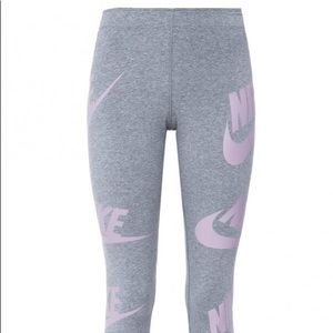 Nike Leg-a-see Grey and Pink Leggings